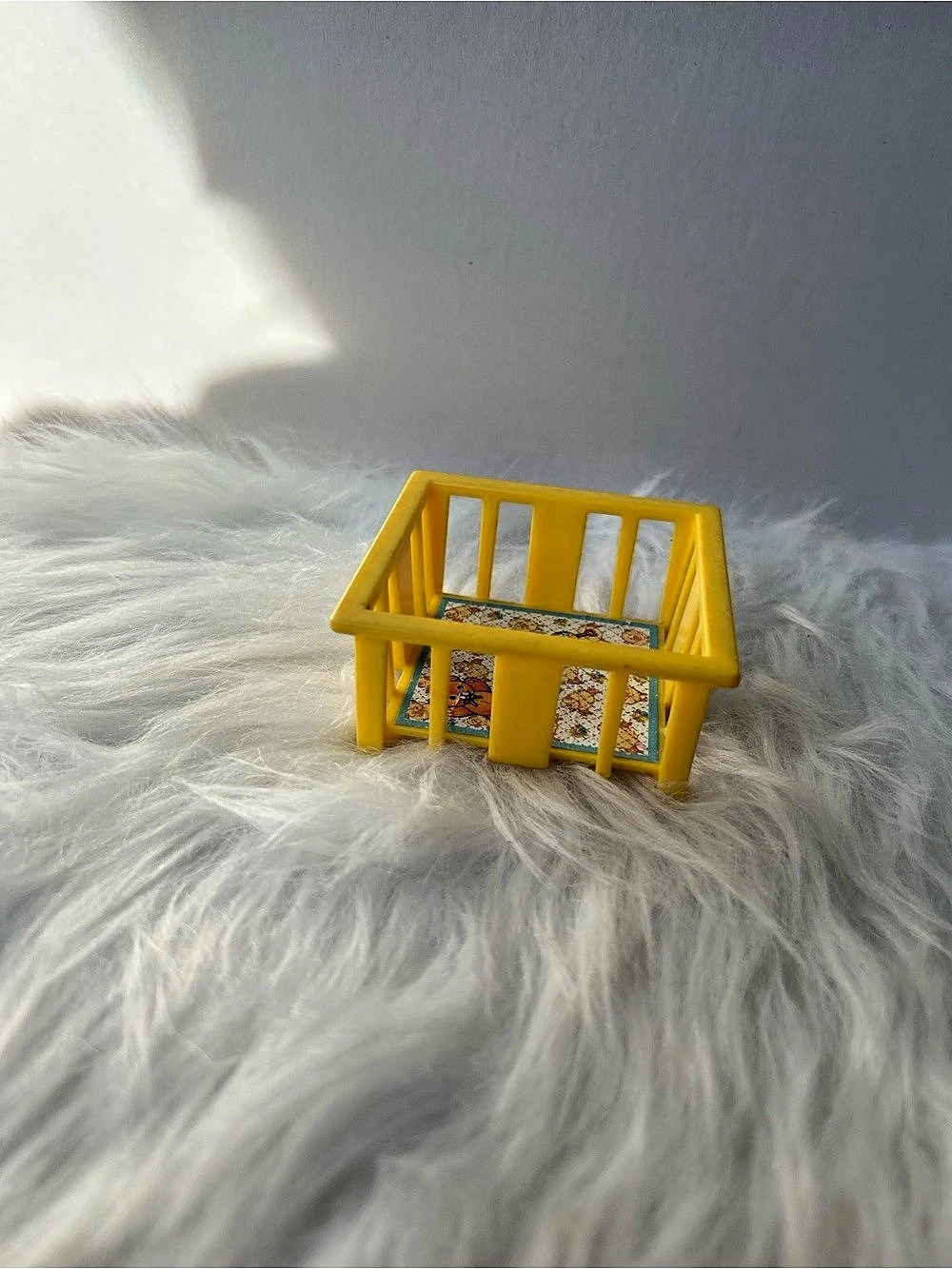 Vintage Fisher-Price Little People Yellow Playpen